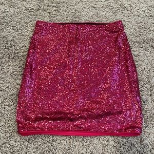 Sparkly pink skirt